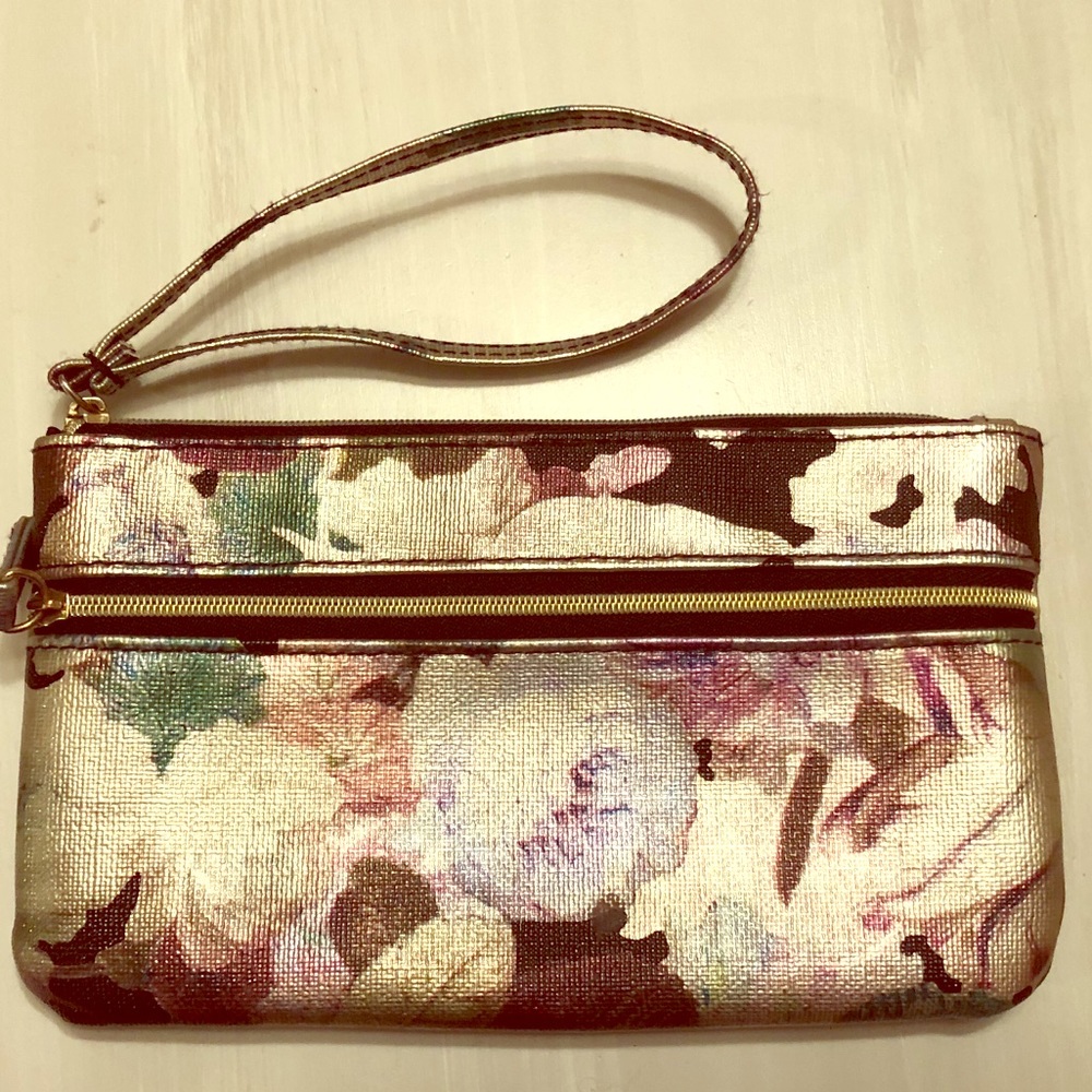 SAFE KEEPER RFID Wristlet Wallet w/ Flowers